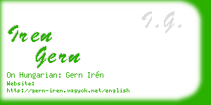 iren gern business card