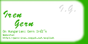 iren gern business card